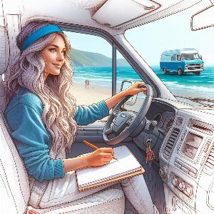 Ford Transit camper van, van life at the beach (14)